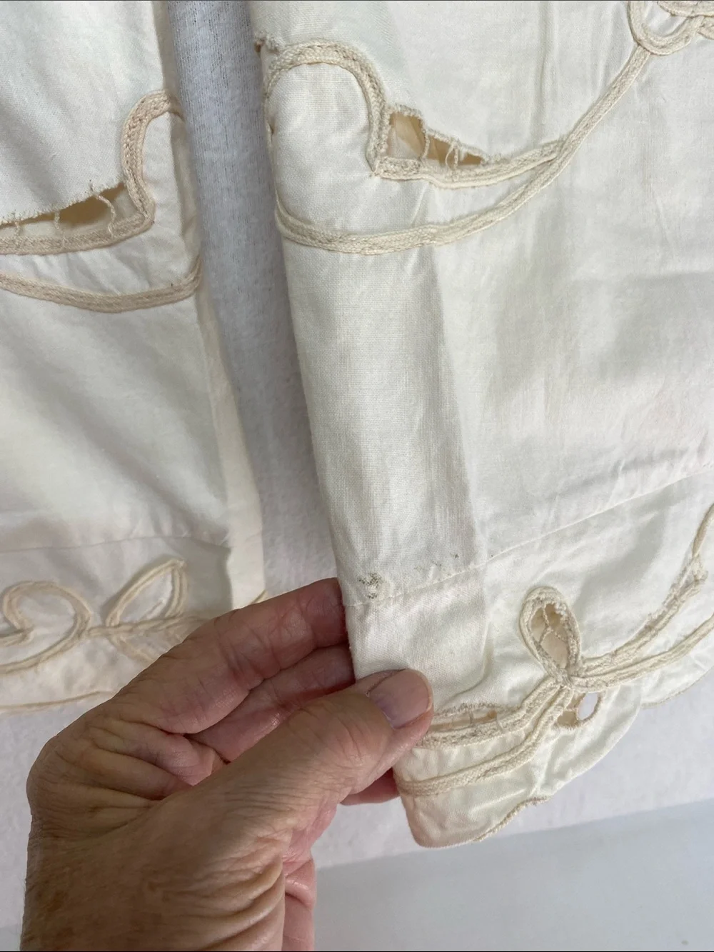 Set of 2 Pillow Covers/Cases Ruffles Embroidered Cottage Core Shabby Chic Dainty